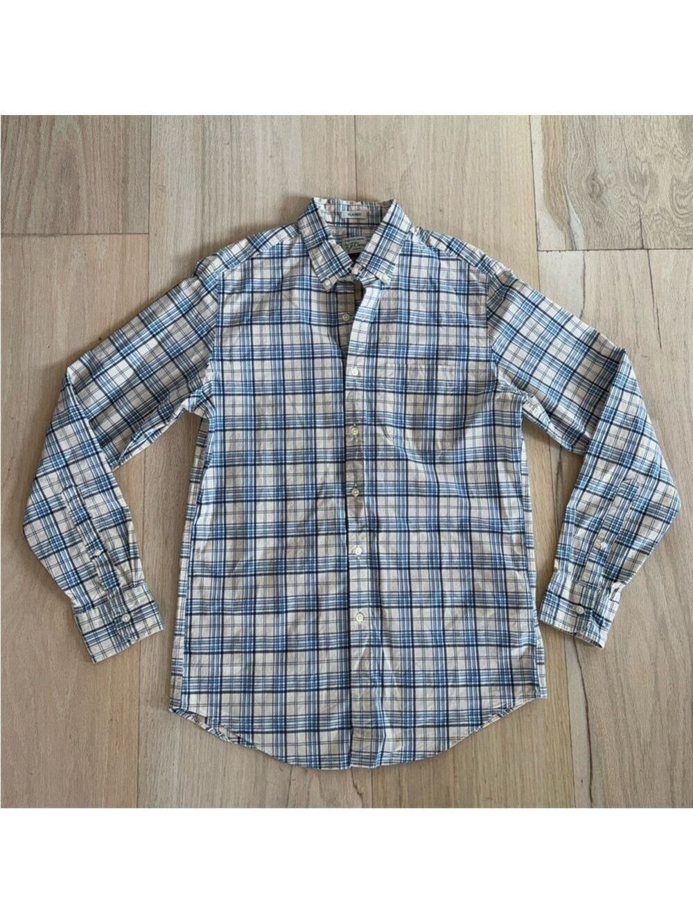 J. Crew Classic Stretch Long Sleeve Casual Button Down Shirt Striped Size Small